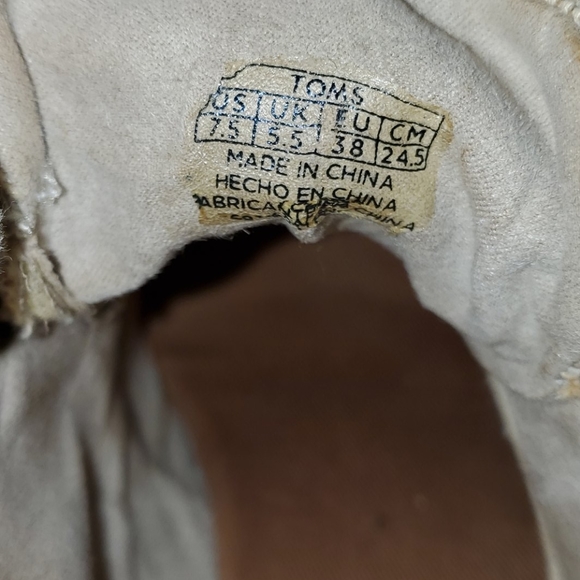 Toms Women's 7.5 tan sparkle ✨ cork wedge shoes - Picture 5 of 5